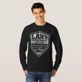 Funny Lawn Enforcement Officer Dad Lawn Mowing T-shirt (Voorkant volledig)