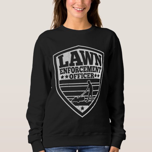 Funny Lawn Enforcement Officer Dad Lawn Mowing Trui (Voorkant)