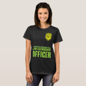 Funny Lawn Enforcement Officer Mowing T-shirt (Voorkant volledig)