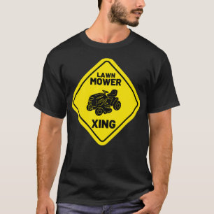 Funny Lawn Mower Xing Mowing Retro Yard Work Lawn T-shirt