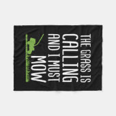 Funny Lawn Mowing - De gras roept Fleece Deken (Voorkant (Horizontaal))