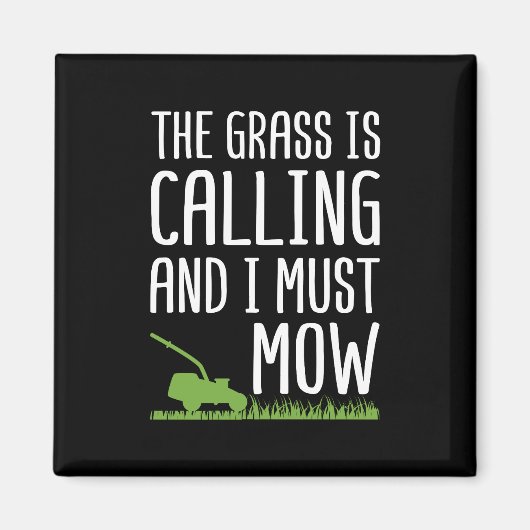 Funny Lawn Mowing - De gras roept Magneet (Voorkant)