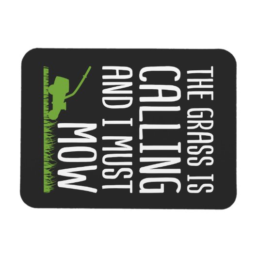 Funny Lawn Mowing - De gras roept Magneet (Horizontaal)