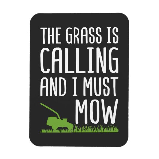 Funny Lawn Mowing - De gras roept Magneet (Verticaal)