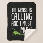 Funny Lawn Mowing - De gras roept Sherpa Deken (Voorkant)