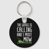 Funny Lawn Mowing - De gras roept Sleutelhanger (Voorkant)