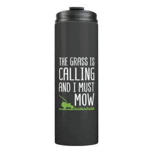 Funny Lawn Mowing - De gras roept Thermosbeker