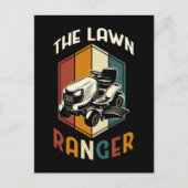 Funny Lawn Mowing Father Grass Mower Briefkaart (Voorkant)