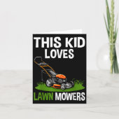 Funny Lawn Mowing for Kids Lawn Mower Boerderij Ga Kaart (Voorkant)