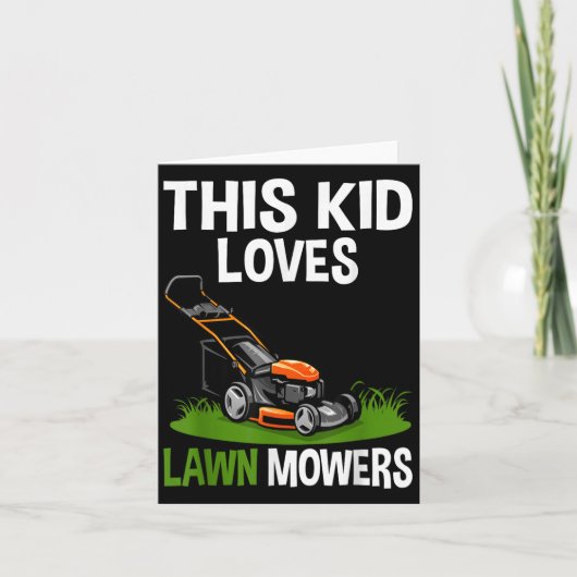 Funny Lawn Mowing for Kids Lawn Mower Boerderij Ga Kaart (Voorkant)