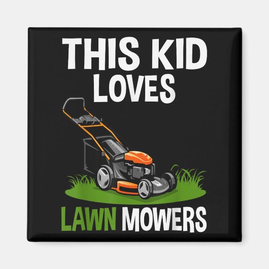 Funny Lawn Mowing for Kids Lawn Mower Boerderij Ga Magneet (Voorkant)