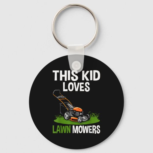 Funny Lawn Mowing for Kids Lawn Mower Boerderij Ga Sleutelhanger (Voorkant)