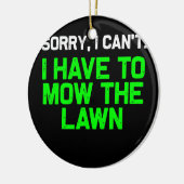 Funny Lawn Mowing Grass Cutting Mower Vader Keramisch Ornament (Links)