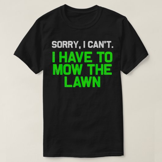 Funny Lawn Mowing Grass Cutting Mower Vader T-shirt (Design voorkant)