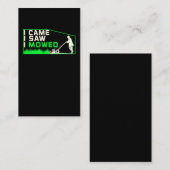 Funny Lawn Mowing Janitor Humor Landscaper Visitekaartje (Voorkant / Achterkant)