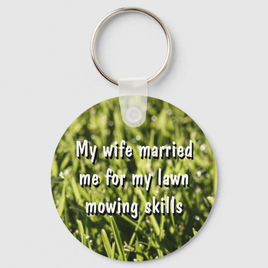 Funny Lawn Mowing Sleutelhangers (Voorkant)