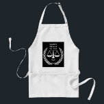 Funny Lawyer Adult Apron Standaard Schort<br><div class="desc">Creative advocate design met schalen van rechtvaardigheid en grappige lijn.</div>