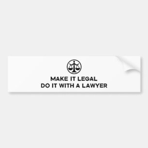 Funny Lawyer Bumpersticker