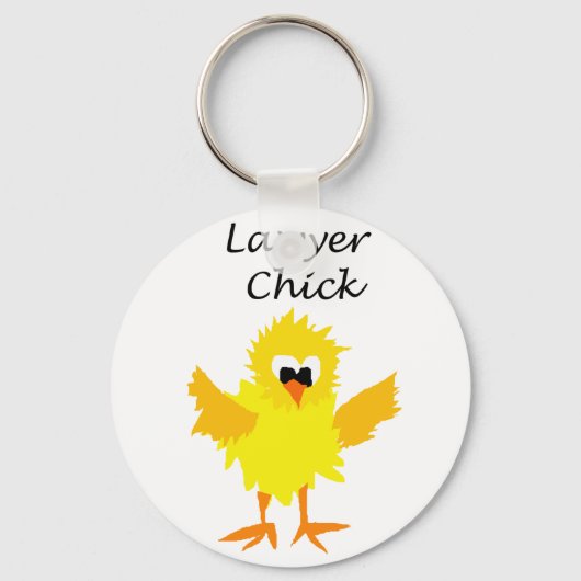 Funny Lawyer Chick Art Design Sleutelhanger (Voorkant)