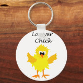 Funny Lawyer Chick Art Design Sleutelhanger (Voorkant)