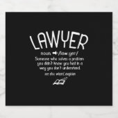 Funny Lawyer Definition Bier Etiket (Enkel label)