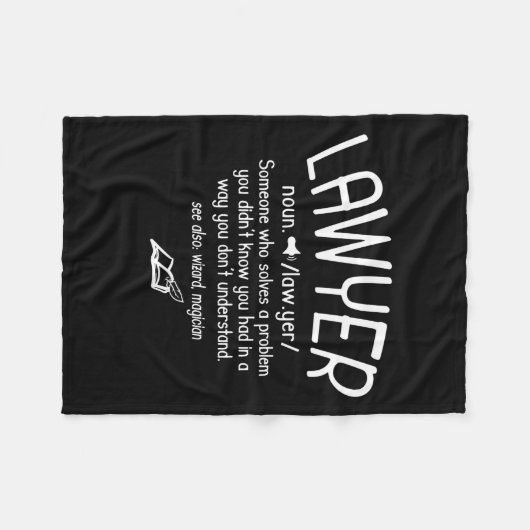 Funny Lawyer Definition Fleece Deken (Voorkant (Horizontaal))
