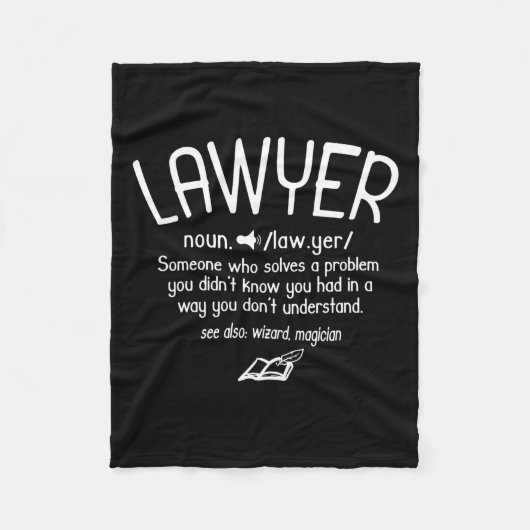 Funny Lawyer Definition Fleece Deken (Voorkant)
