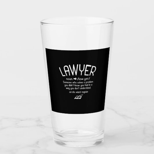 Funny Lawyer Definition Glas (Voorkant)