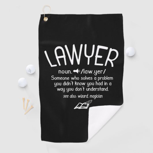 Funny Lawyer Definition Golfhanddoek (Insitu)