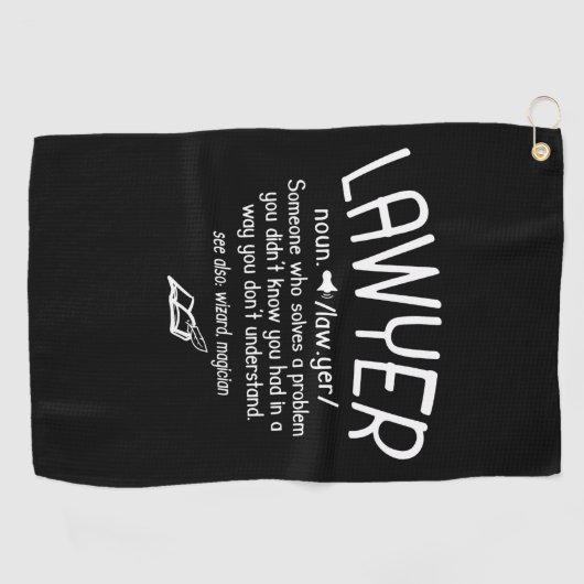 Funny Lawyer Definition Golfhanddoek (Horizontaal)