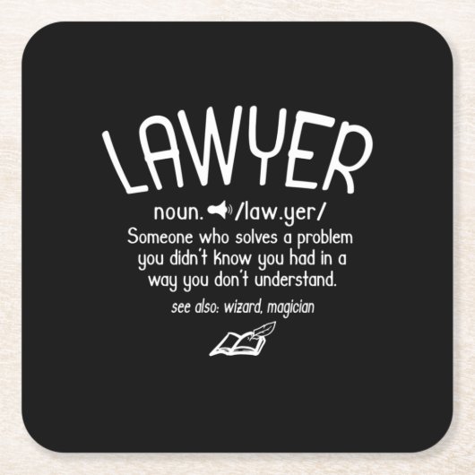 Funny Lawyer Definition Kartonnen Onderzetters (Voorkant)