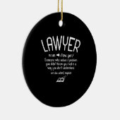 Funny Lawyer Definition Keramisch Ornament (Rechts)