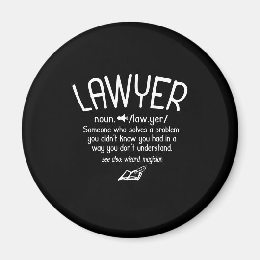 Funny Lawyer Definition Magneet (Voorkant)
