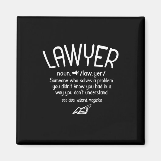 Funny Lawyer Definition Magneet (Voorkant)
