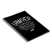 Funny Lawyer Definition Notitieboek (Rechterzijde)