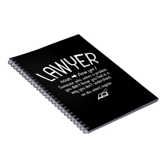 Funny Lawyer Definition Notitieboek (Rechterzijde)