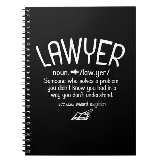 Funny Lawyer Definition Notitieboek (Voorkant)