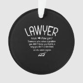 Funny Lawyer Definition Ornament (voorkant)