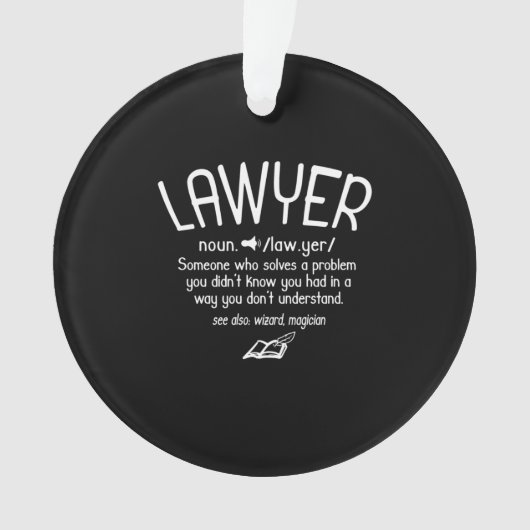 Funny Lawyer Definition Ornament (voorkant)
