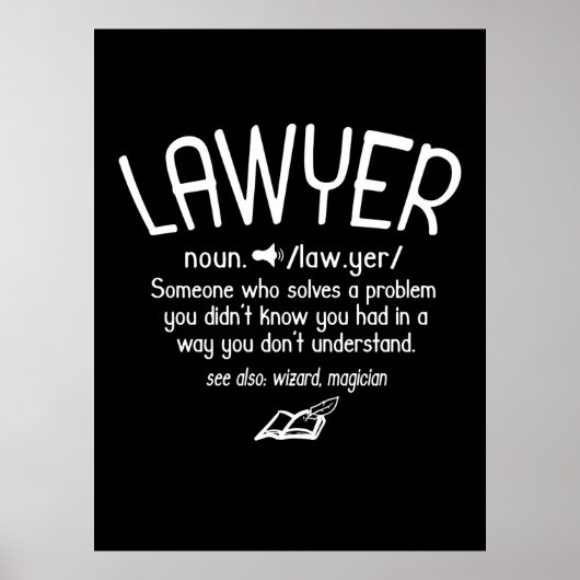 Funny Lawyer Definition Poster (Voorkant)