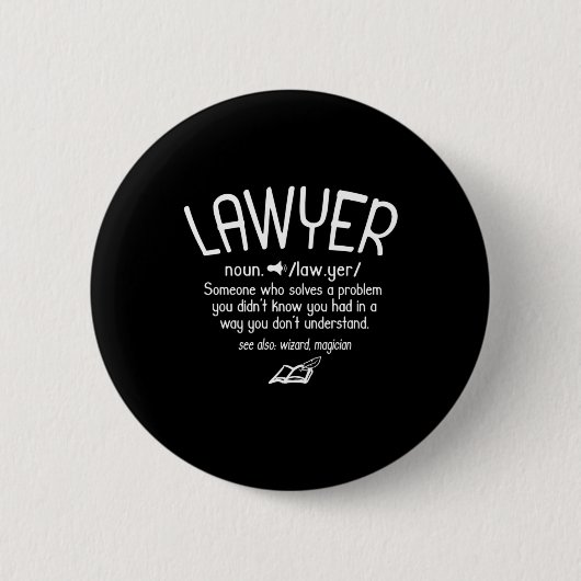 Funny Lawyer Definition Ronde Button 5,7 Cm (Voorkant)