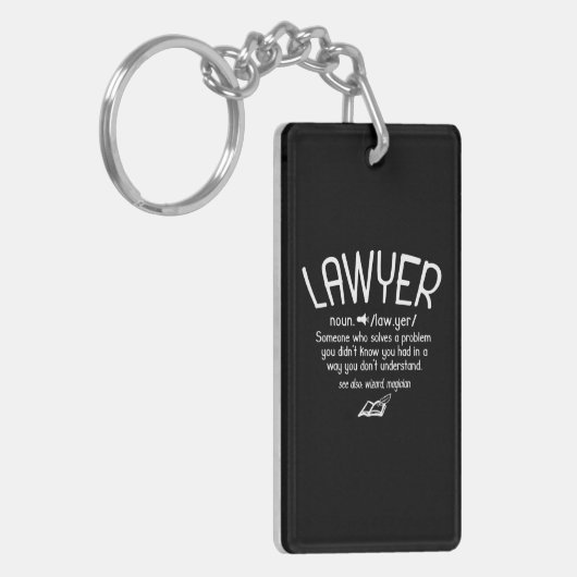 Funny Lawyer Definition Sleutelhanger (Voorkant Links)