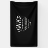 Funny Lawyer Definition Spandoek (Verticaal)