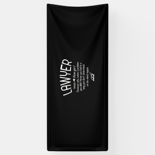 Funny Lawyer Definition Spandoek (Verticaal)