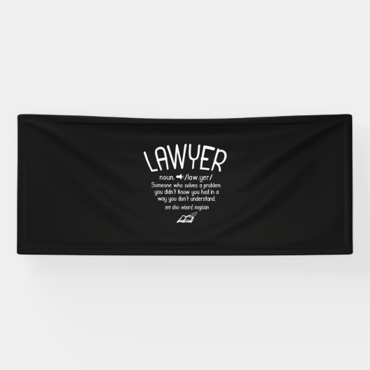 Funny Lawyer Definition Spandoek (Horizontaal)