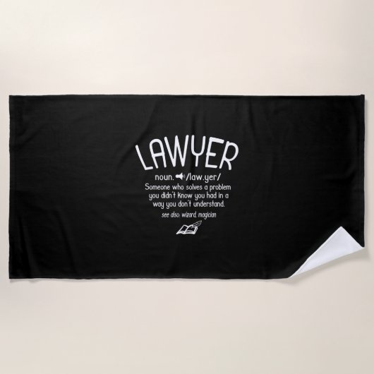 Funny Lawyer Definition Strandlaken (Voorkant)