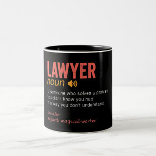 Funny Lawyer Definition Tweekleurige Koffiemok