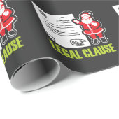 Funny Lawyer Gift Legal Santa Clause Cadeaupapier (Rol Hoek)