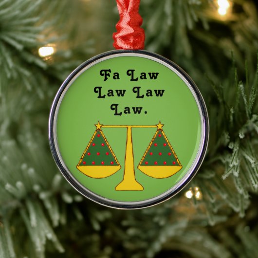 Funny Lawyer Holiday Gift Metalen Ornament (Boom)