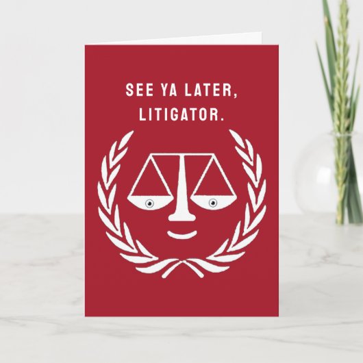 Funny Lawyer Law School Afstudeerder Kaart (Voorkant)
